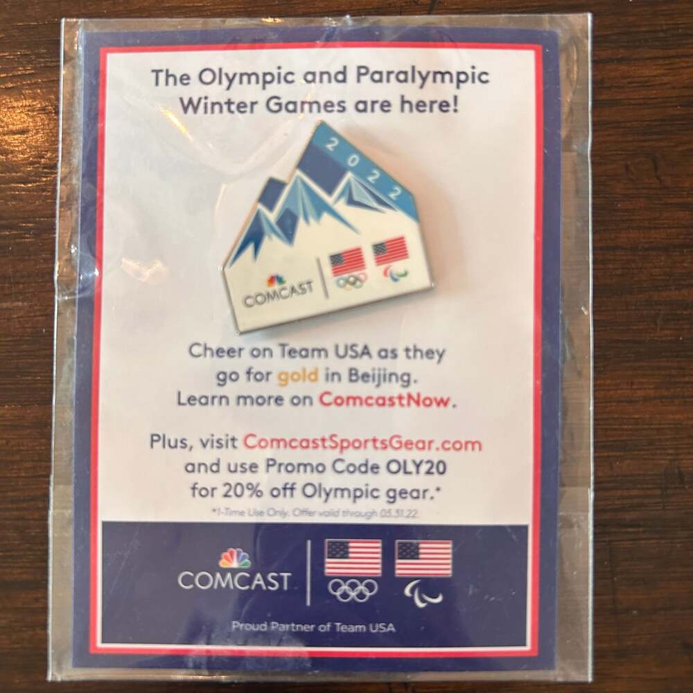 New Comcast Olympic Paralympic Winter Games Mountain 2022 Beijing Pin NBC